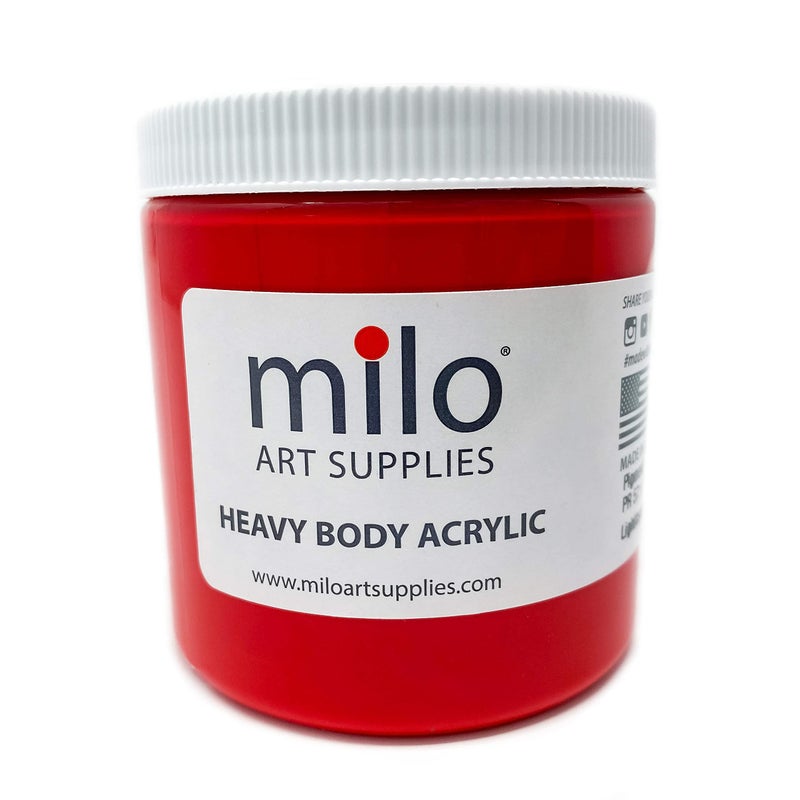 milo Acrylic Paint Set of 8 Colors | 8 ounce Jars | Heavy Body Acrylic Painting Set | Made in the USA | Non-Toxic, Holds Texture and Brush Strokes - Image 4